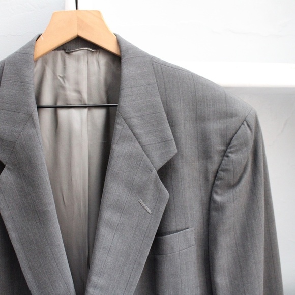 Christian Dior Monsieur Vintage 90's Gray Pure Wool Men's Blazer Size 42L - Picture 7 of 8